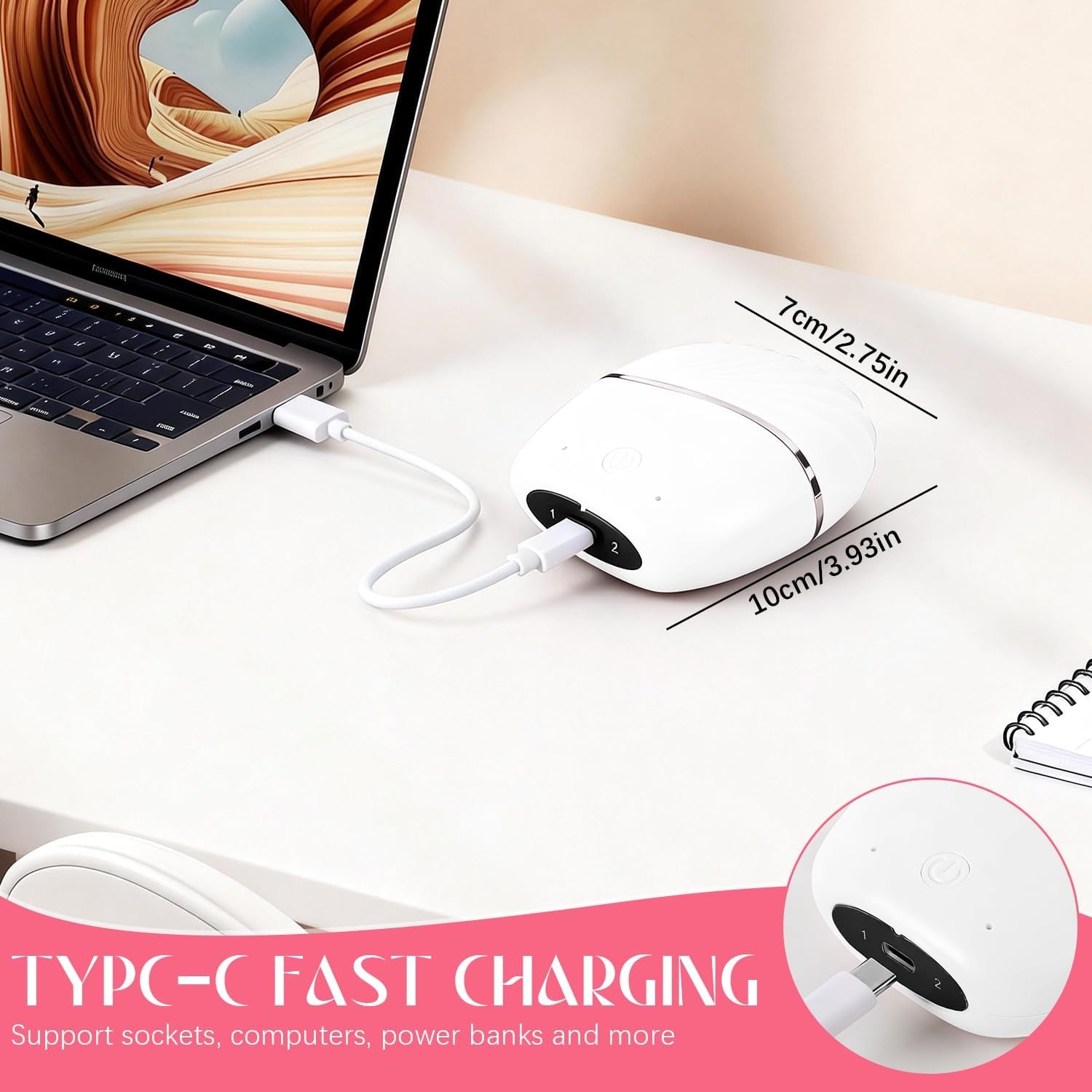 Mini Hair Straightener 3-Speed Temperature Control Rapid Heating & Anti Scald Shell Lightweight and Portable for Travel